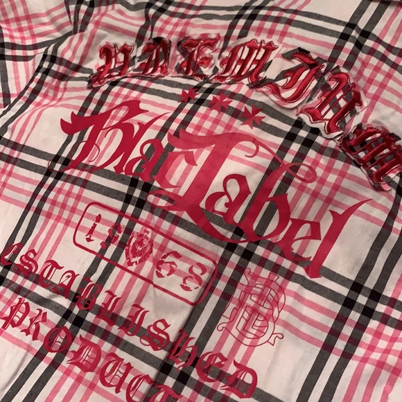 {Blac Label Pink} NWT 3/4 Sleeve Button Down S - Picture 7 of 10